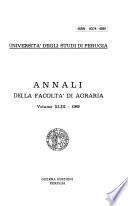 Annali della Facoltà di Agraria