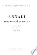 Annali della Facoltà di Agraria