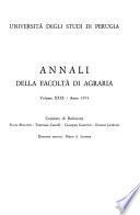 Annali della Facoltà di Agraria
