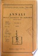 Annali della Facoltà di agraria