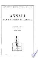 Annali della Facoltà di agraria
