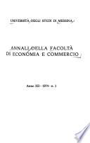 Annali della Facoltà di economia e commercio