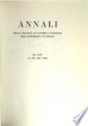 Annali della Facoltà di lettere e filosofia dell'Università di Napoli