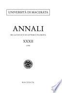 Annali della Facoltà di Lettere e Filosofia