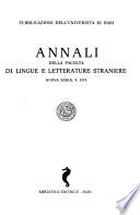 Annali della Facoltà di lingue e letterature straniere