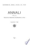 Annali della Facoltà di medicina veterinaria di Pisa