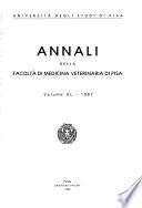 Annali della Facoltà di medicina veterinaria di Pisa