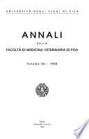 Annali della Facoltà di medicina veterinaria di Pisa