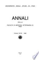 Annali della Facoltà di medicina veterinaria di Pisa