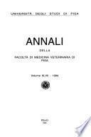 Annali della Facoltà di medicina veterinaria di Pisa