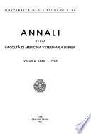 Annali della Facoltà di medicina veterinaria di Pisa