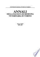 Annali della Facoltà di medicina veterinaria di Torino