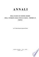 Annali della Facoltà di Scienze Agrarie della Università degli Studi di Napoli, Portici