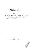 Annali della Fondazione Luigi Einaudi