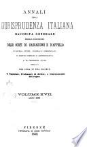 Annali della giurisprudenza italiana raccolta generale delle decisioni delle Corti di cassazione e d'appello in materia civile, criminale, commerciale, di diritto pubblico e amministrativo, e di procedura civile e penale