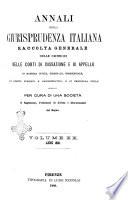 Annali della giurisprudenza italiana raccolta generale delle decisioni delle Corti di cassazione e d'appello in materia civile, criminale, commerciale, di diritto pubblico e amministrativo, e di procedura civile e penale