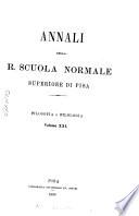 Annali della R. Scuola normale superiore di Pisa