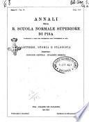 Annali della R. Scuola normale superiore di Pisa. Lettere, storia e filosofia