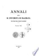 Annali della R. Università di Macerata
