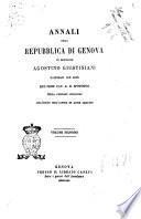 Annali della Repubblica di Genova di monsignor Agostino Giustiniani