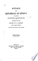Annali della repubblica di Genova di Monsignor Giustiniani