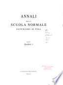 Annali della Scuola normale superiore di Pisa, Classe di lettere e filosofia