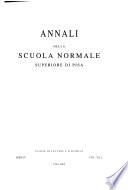 Annali della Scuola normale superiore di Pisa, Classe di lettere e filosofia