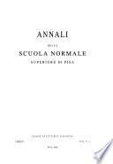 Annali della Scuola normale superiore di Pisa, Classe di lettere e filosofia