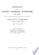 Annali della Scuola normale superiore di Pisa