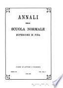 Annali della Scuola normale superiore di Pisa