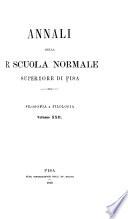 Annali della Scuola normale superiore di Pisa