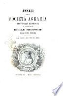Annali della SocietW1A0a agraria provinciale di Bologna in continuazione delle memorie della SocietW1A0a medesima