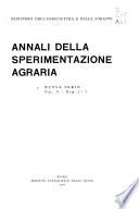 Annali della sperimentazione agraria