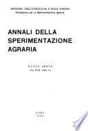 Annali della sperimentazione agraria