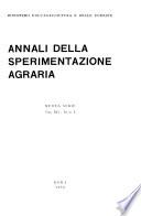 Annali della sperimentazione agraria