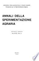 Annali della sperimentazione agraria