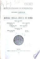 Annali della zecca di Roma ...