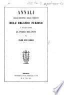 Annali delle edizioni e delle versioni dell'Orlando Furioso, e d'altri lavori ad poema relativi