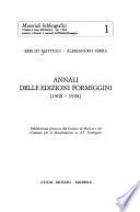 Annali delle edizioni Formiggini (1908-1938)
