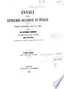 Annali delle epidemie occorse in Italia dalle prime memorie fino al 1850