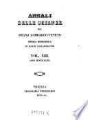 Annali Delle Scienze Del Regno Lombardo-Veneto Opera Periodica Di Alcuni Collaborati