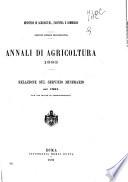 Annali di agricoltura. Relazione sul Servizio minerario
