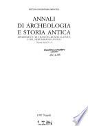 Annali di archeologia e storia antica