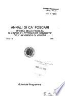 Annali di Ca' Foscari