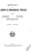 Annali di diritto e procedura penale