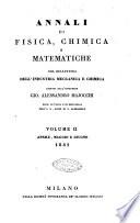 Annali di fisica, chimica e matematiche col bullettino dell'industria meccanica e chimica