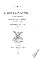 Annali di Gabriel Giolito de' Ferrari da Trino di Monferrato