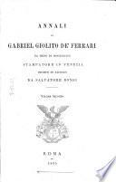 Annali di Gabriel Giolito de' Ferrari da Trino di Monferrato