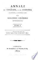 Annali di geografie, e di statistica