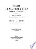 Annali di matematica pura ed applicata